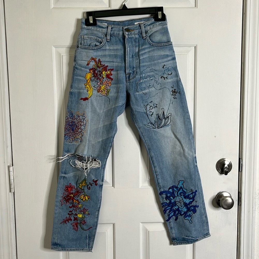 Frame Sasha P Le Original Jeans in Bushwick sz 24  Atrsy  Art To Wear Boho Rare